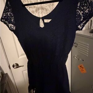 Abercrombie & Fitch Navy Lace Mini Dress